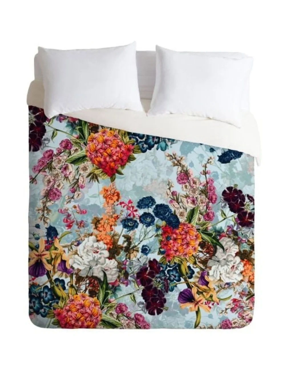 Floral Garden Blue duvet cover & shams
